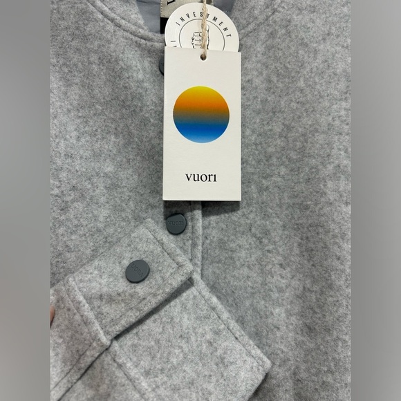 Vuori Women's Large Soho Melton Jacket Light Grey NWT Synthetic Wool Sporty - Picture 6 of 9